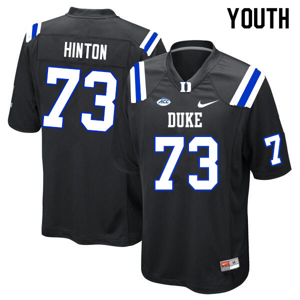 Youth #73 Anthony Hinton Duke Blue Devils College Football Jerseys Sale-Black
